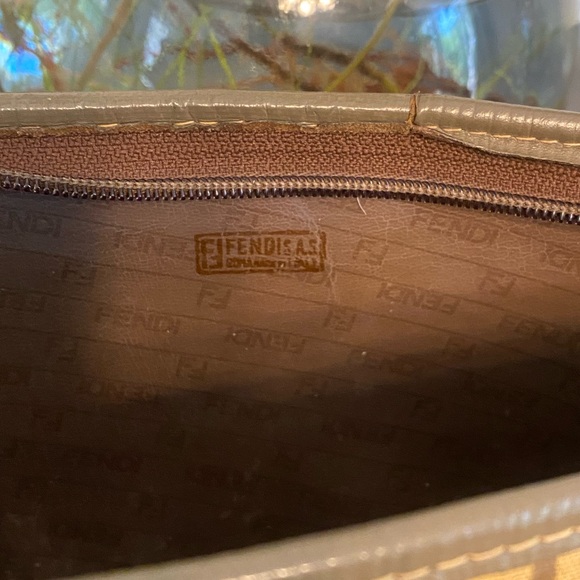 FENDI Zucchino Coated Canvas Leather FF Monogram Crossbody Purse Bag - Vintage - Picture 8 of 12